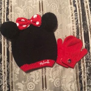 Minnie Hat And Glove Set